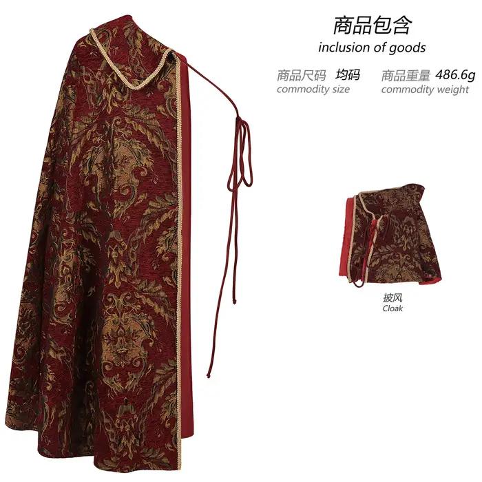 Vêtements médiévaux rétro Renaissance pour hommes, Cape gothique Steampunk, demi-épaule, vêtements r