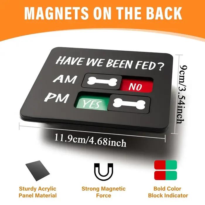 Panneau magnétique en acrylique pour rappel d'alimentation des chiens, idéal pour la maison, l'appartement, la cuisine, la porte, usage quotidien