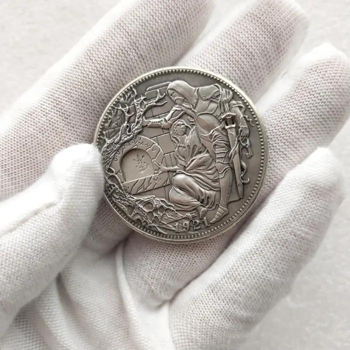 Mécanisme mobile fait à la main, Hobo du Sainte Graal, pièce de monnaie en Nickel, épée amovible err