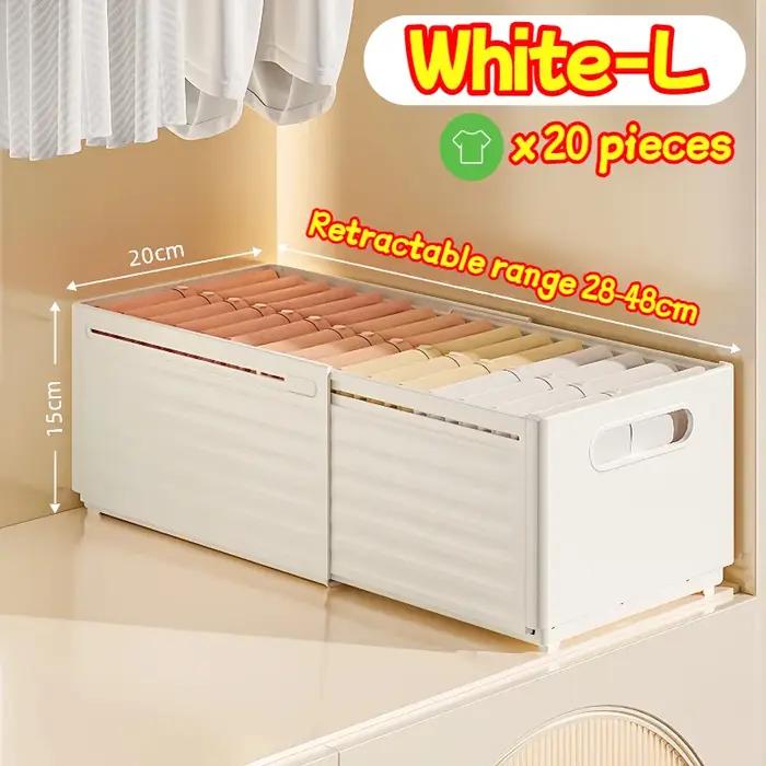 Boîte de rangement ajustable à la japonaise pour vêtements, organisateur multifonctionnel de placard et armoire, solution de rangement durable pour maison