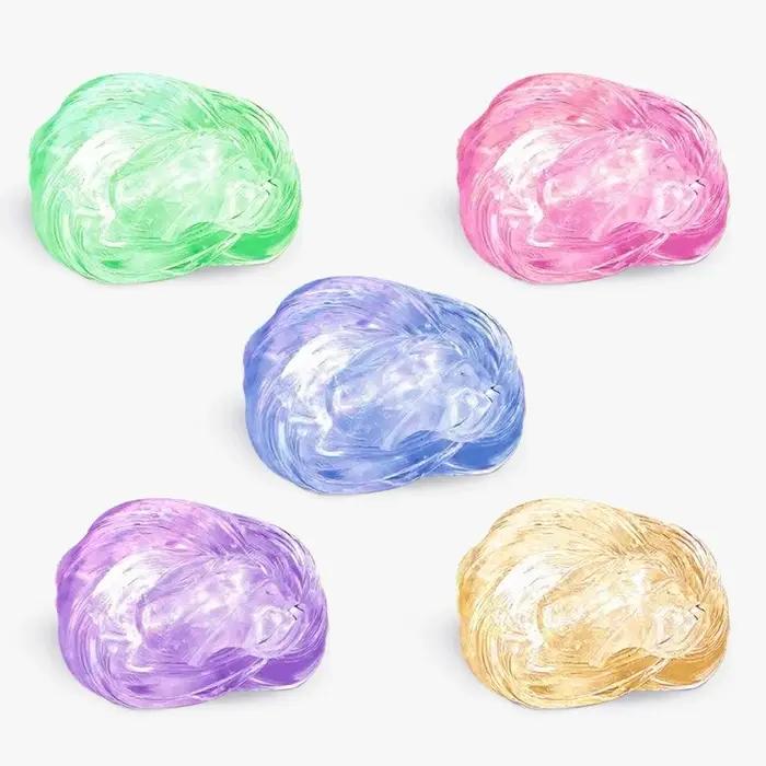 Ensemble de jouets en pâte à modeler liquide réutilisable, slime rebondissant, argile colorée, pâte