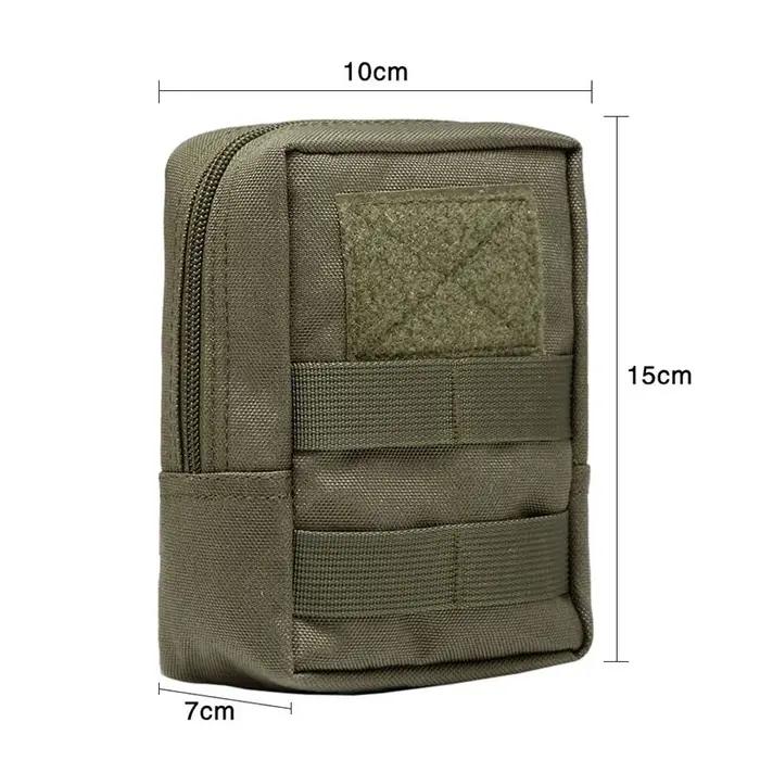 Sac de taille tactique 600D pour l'extérieur, pochette Molle pour outils, sac de taille à fermeture