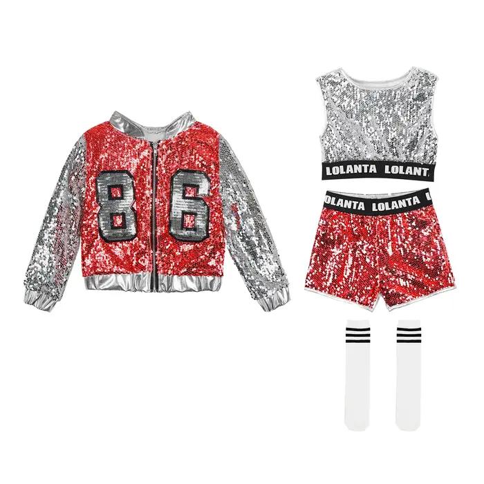 Costume de Jazz Hip Hop Lolanta pour Filles Style Streetwear Polyester Multi-Occasions Ensembles Complets