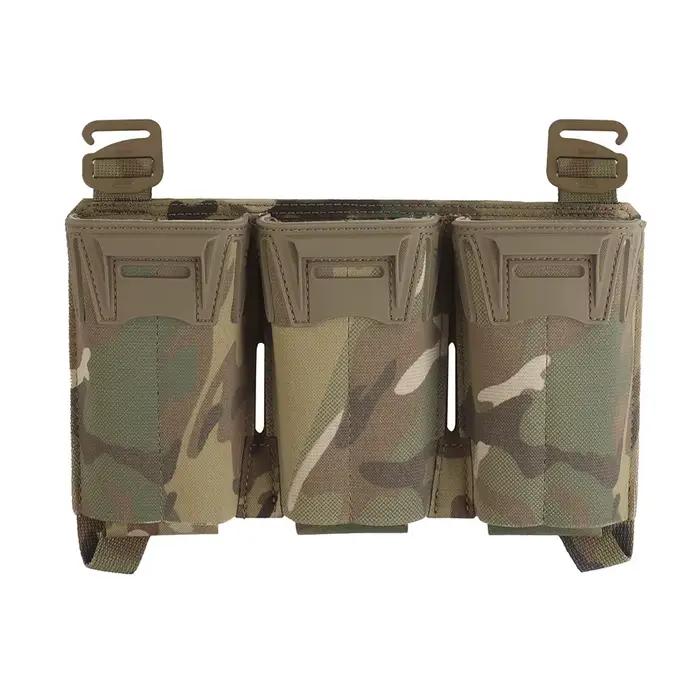 Poche triple chargeur tactique multi-calibres pour chasse - Pouch molle sub-zero plate carrier airsoft