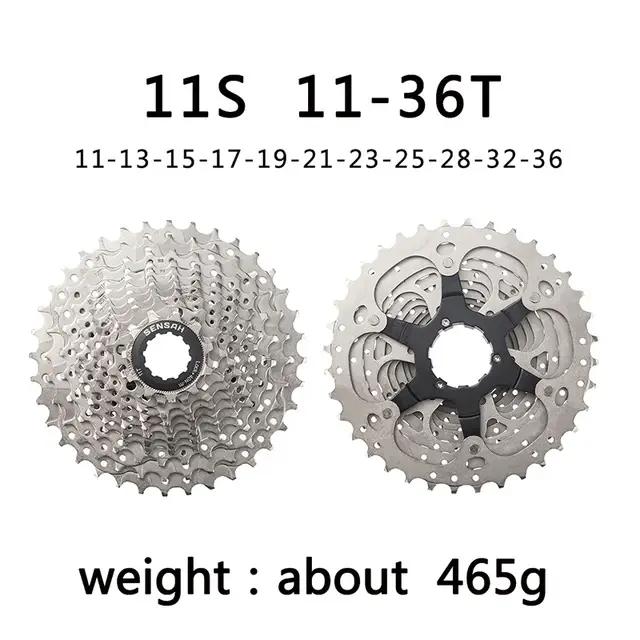 SENSAH 8/9/10/11 vitesses Cassette de vélo de route 11V 23T/25T/28T/30T/32T/34T/36T roue libre