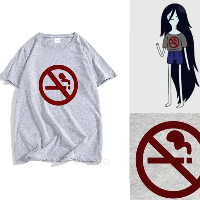 Marceline pas de fumer t-shirts hommes drôle aventure temps t-shirt coton à manches courtes col rond