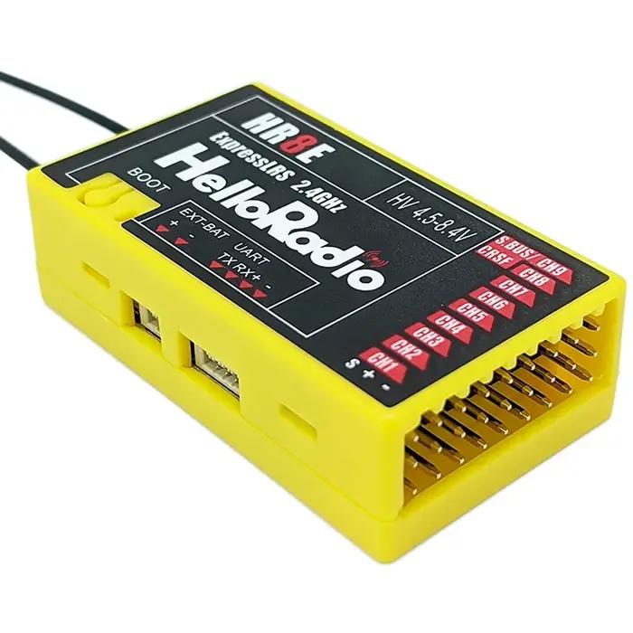 HR8E ELRS 2.4G 9 canaux PWM alimentation DC 4.5-7.4 V récepteur double antenne aile fixe modèle RC bateau universel
