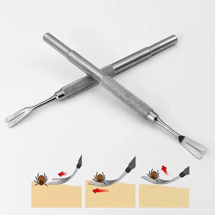 Ensemble d'outils d'élimination des tiques pour chiens avec pincettes professionnelles résistantes à l'eau et faciles à utiliser pour maintenir la santé de votre animal de compagnie