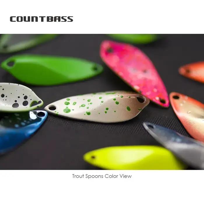 COUNTBASS 1 pièce 3/64oz 1.2g cuillère de coulée leurre de pêche pour truite avec crochet sans ardil