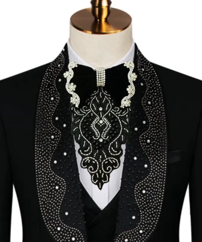Cravate pour hommes, Design Original, bijoux faits à la main, haut de gamme, costume de Banquet d'af