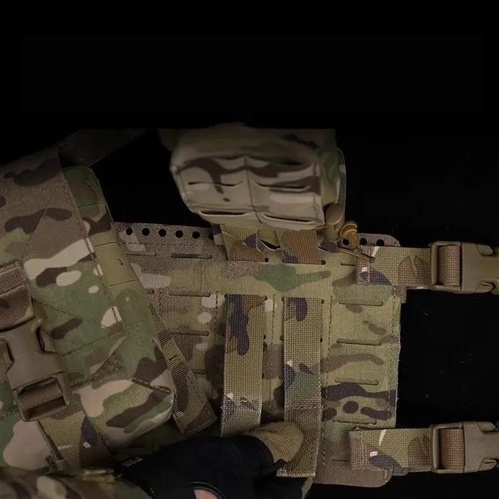 Plate-forme de poitrine tactique Alpha avec pochette d'extension, châssis fendu, harnais en H, découpe laser, support Molle, pochette pour magazines, équipement Airsoft pour hommes occasions tactiques et outdoor
