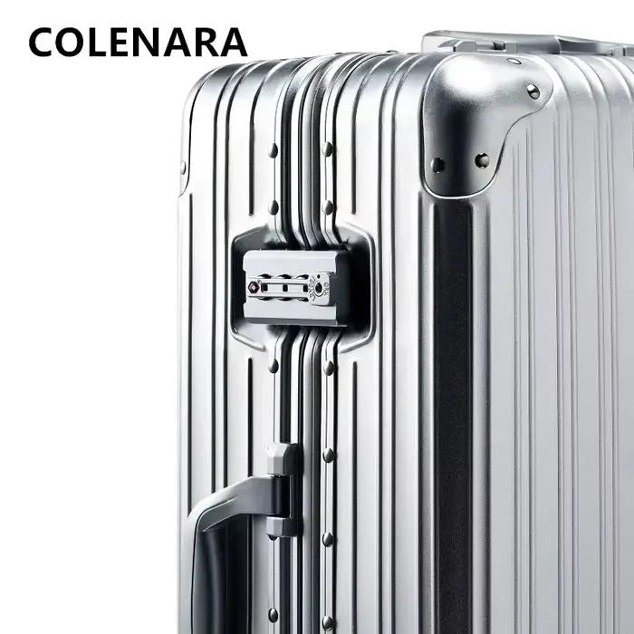 COLENARA valise de cabine valise à bagages de grande capacité 20 "boîte d'embarquement tout en alumi