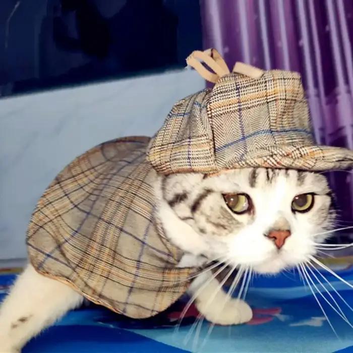 Ensemble de costumes de détective pour animaux de compagnie