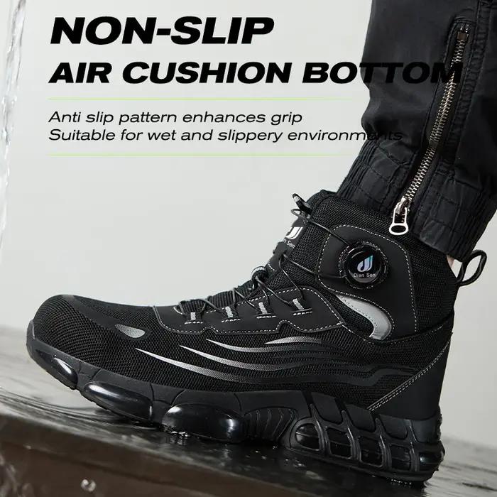 Chaussures de sécurité pour hommes baskets anti-ecrasement embout acier anti-perforation pour chantier construction atelier usine