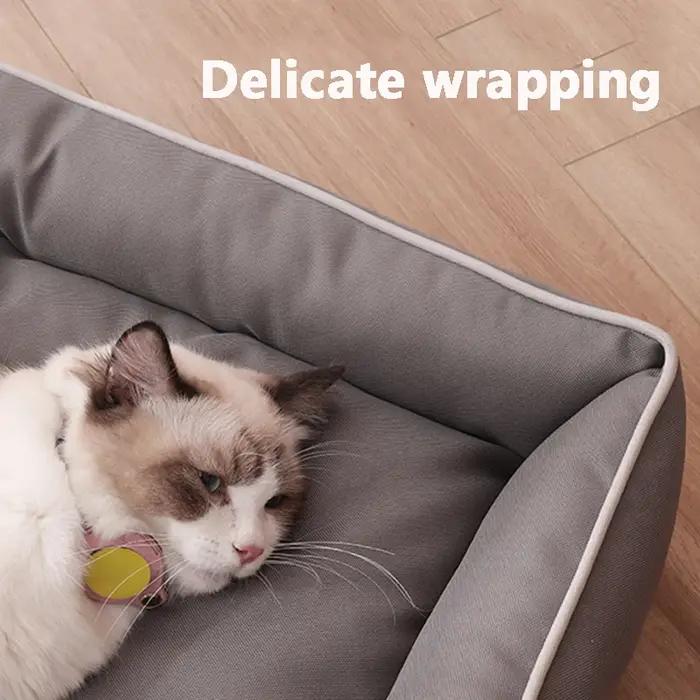Tapis de couchage élastique pour grand chien, confortable, épais, carré, pour chien de taille moyenne, doux, résistant aux morsures, canapé pour chiot