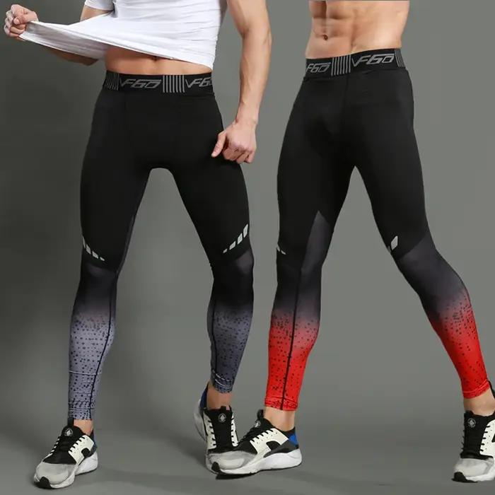 Pantalons de Compression pour hommes séchage rapide vêtements de Sport collants de course hommes Leg