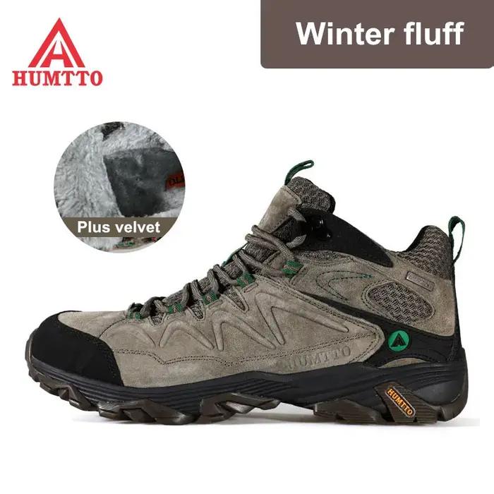 HUMTTO baskets imperméables pour hommes chaussures de randonnée en cuir bottes de Trekking femmes Camping chasse