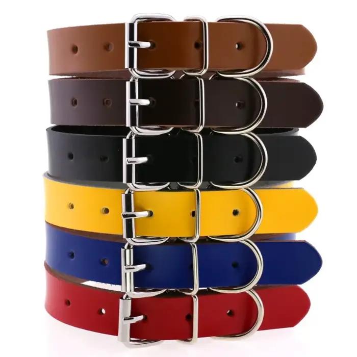 Collier pour chien réglable multi-tailles en cuir