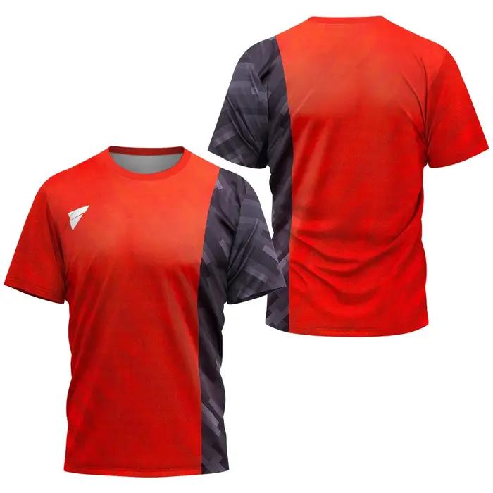 T-shirt pour homme, vêtements de sport de tennis de table, vêtements de fitness en plein air, t-shirt décontracté à manches courtes, col rond, t-shirt surdimensionné