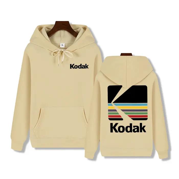 Kodak marque automne et hiver tendance Hip Hop Style rétro mode Y2K imprimé chaud hommes à capuche S