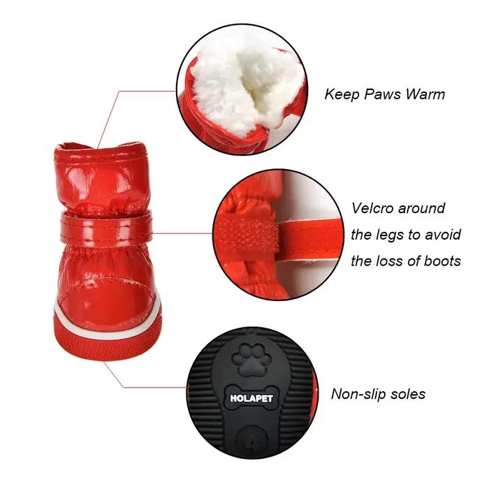 Chaussures imperméables coordonnantes pour animaux de compagnie