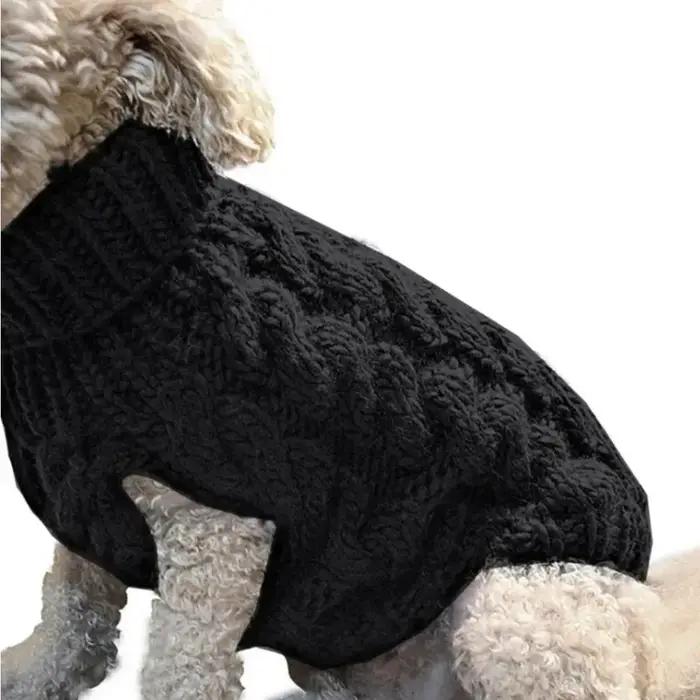 Pull en tricot pour chien 100% coton confortable et doux pour chiens de petite et moyenne taille styles leisure blanc rose occassions hivernales promenades à offrir