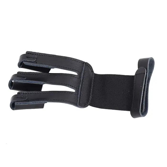 Gant trois doigts tir à l'arc cuir vachette - Protection main chasse et sports outdoor