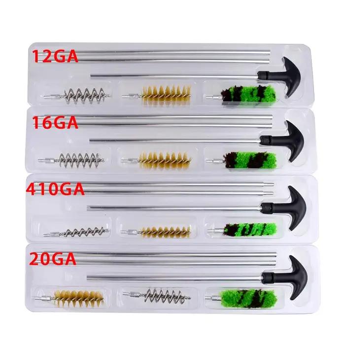 Ensemble de brosses de nettoyage pour pistolet avec jauge 12 GA 16 GA 20 GA 410 GA brosses nylon pour nettoyage de tube et tige pour chasseur occassions spéciales