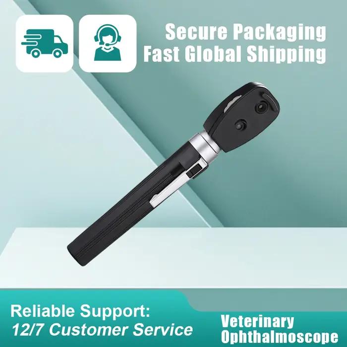 Ophtalmoscope direct vétérinaire, ensemble d'otoscope, specule d'oreille animale, Kit d'examen ophtalmique et orl