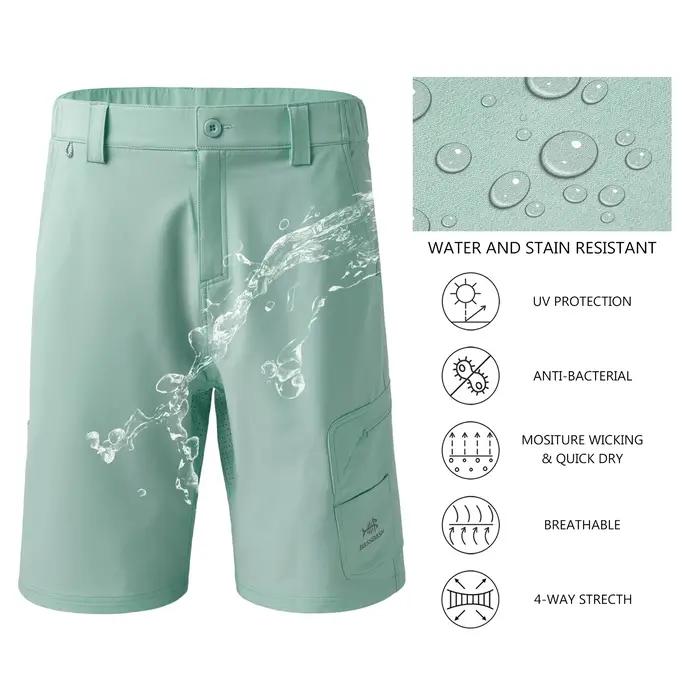 Bassdash-Short Cargo de Pêche pour Homme, vaccage Rapide, Udissolvant 50 + Degrés d'Eau, 26.67cm, FP