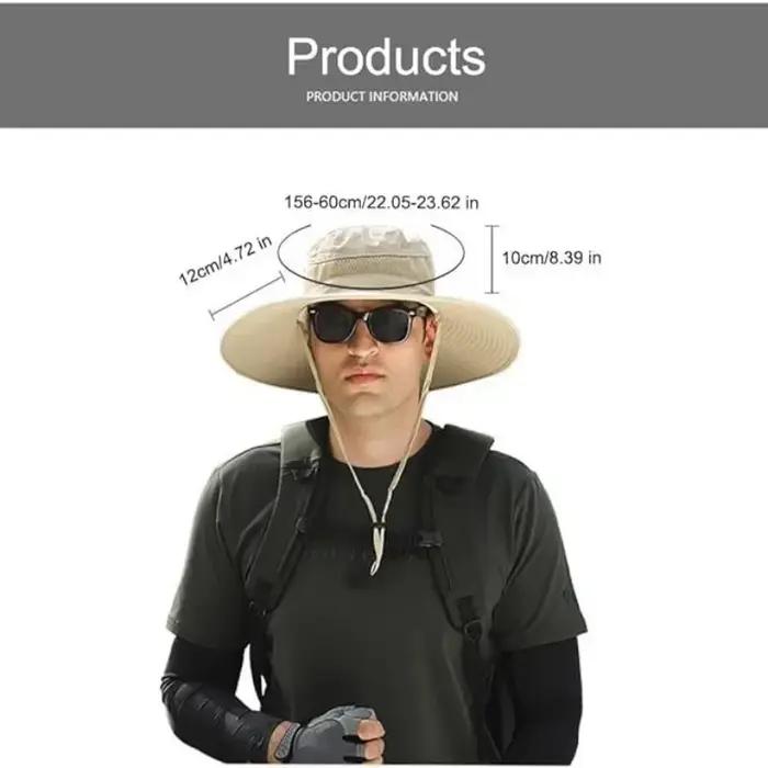Chapeau de ventilateur solaire à large bord ventilateur solaire détachable résistant aux UV été rand