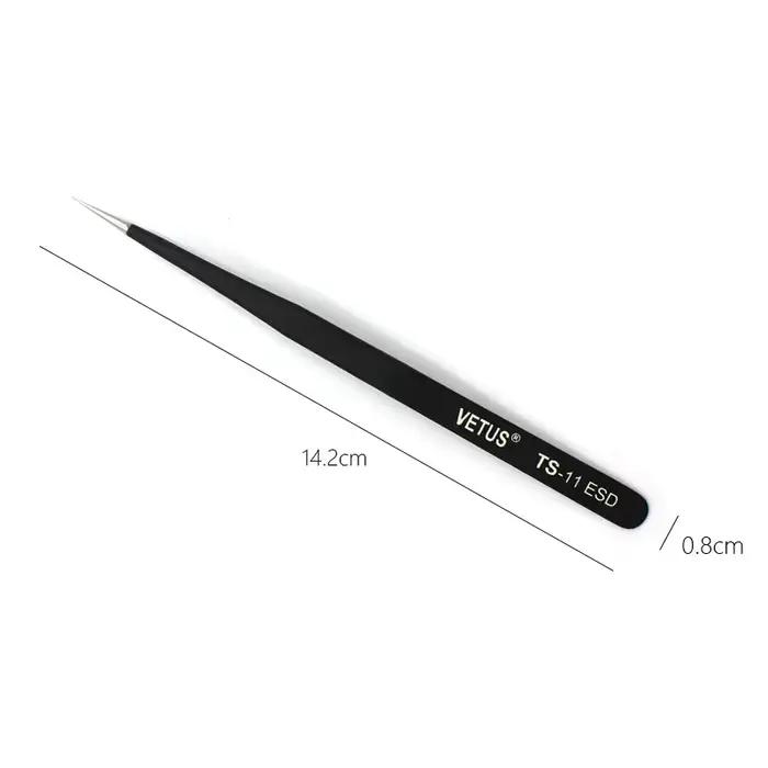 VETUS 100% marque antistatique ESD pince à épiler en acier inoxydable cils maquillage