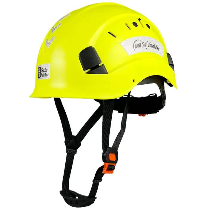 Casque de sécurité SAFEBUILDER en ABS réglable pour hommes et femmes, adapté à la construction, industrie et sauvetage, avec système de ventilation et certification CE EN 397 ANSI Z89.1