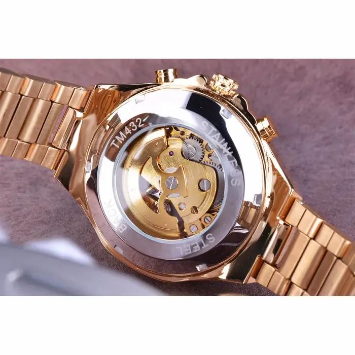 Montre Winner Mechanical Skeleton - Design sport luxueux, montre automatique pour homme avec cadran squelette