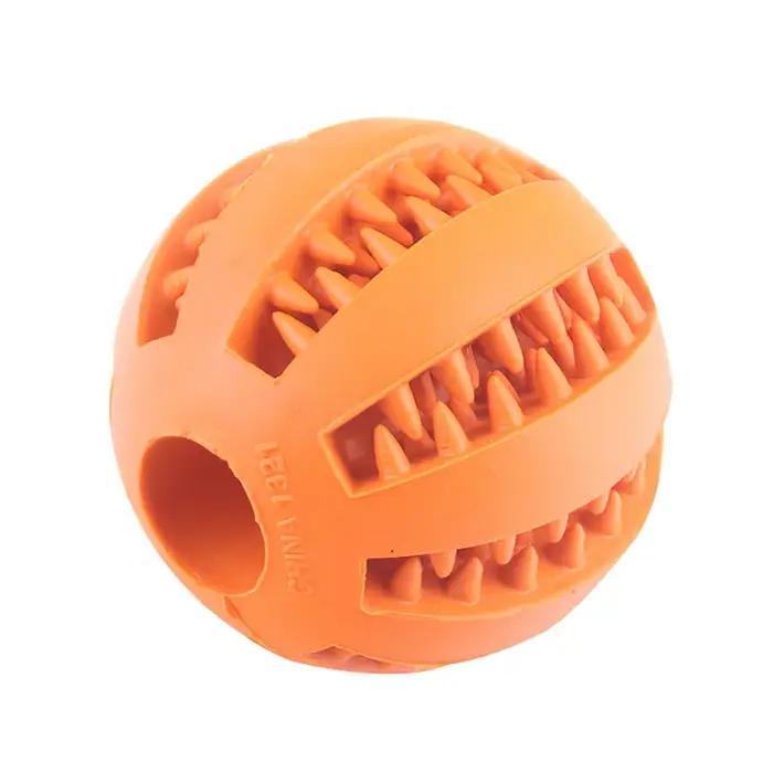 Balle à mâcher interactive en caoutchouc pour petits chiens