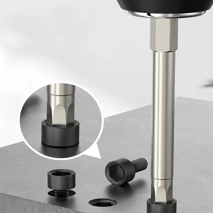 Embouts de tournevis à tête hexagonale magnétique en acier allié, outil de tournevis électrique, jeu