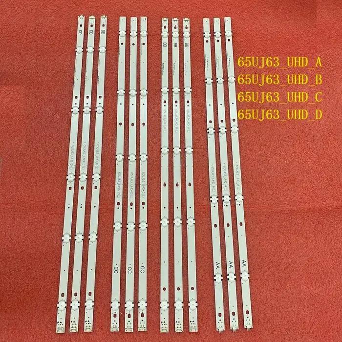 12 pièces/ensemble LED bande de rétro-éclairage pour TV 65UJ634V 65UJ6300 65UJ630V 65UJ5500 65UK6100