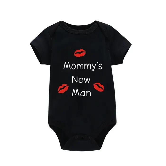Nouveau-né bébé vêtements à manches courtes garçon vêtements maman nouveau homme Design 100% coton b