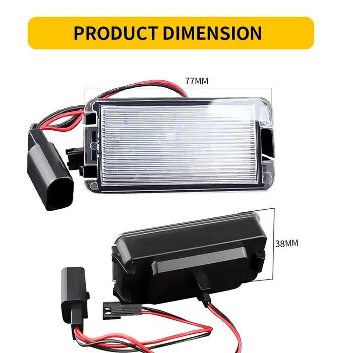 2 pièces sans erreur voiture numéro LED feux de plaque d'immatriculation pour Seat Ibiza 6L Arosa Altea Cordoba MK1