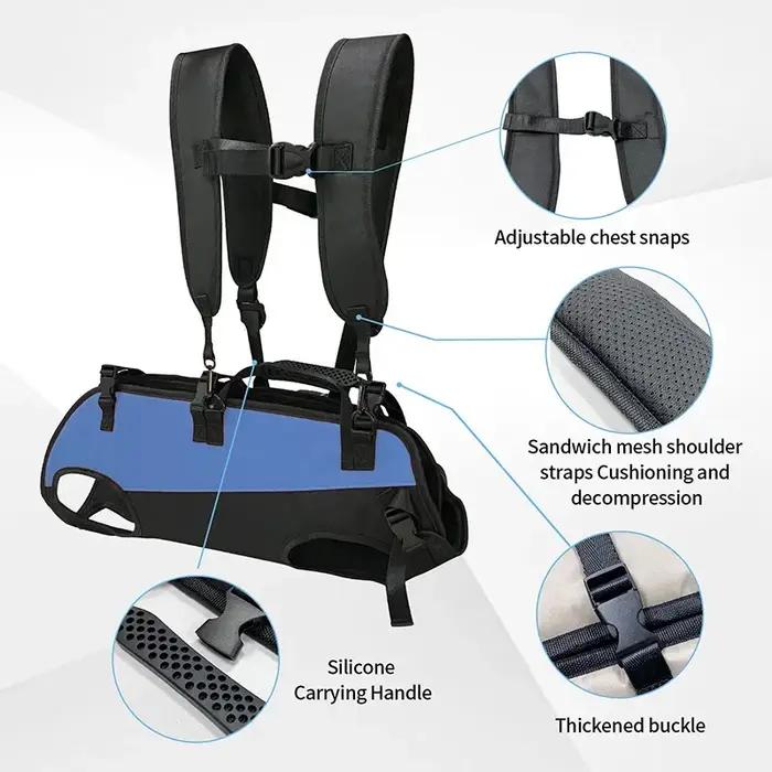 Sac à dos de transport pour chiens, idéal pour les chiens âgés, handicapés, souffrant de blessures articulaires, d'arthrite, pour monter et descendre les escaliers, dans les voitures