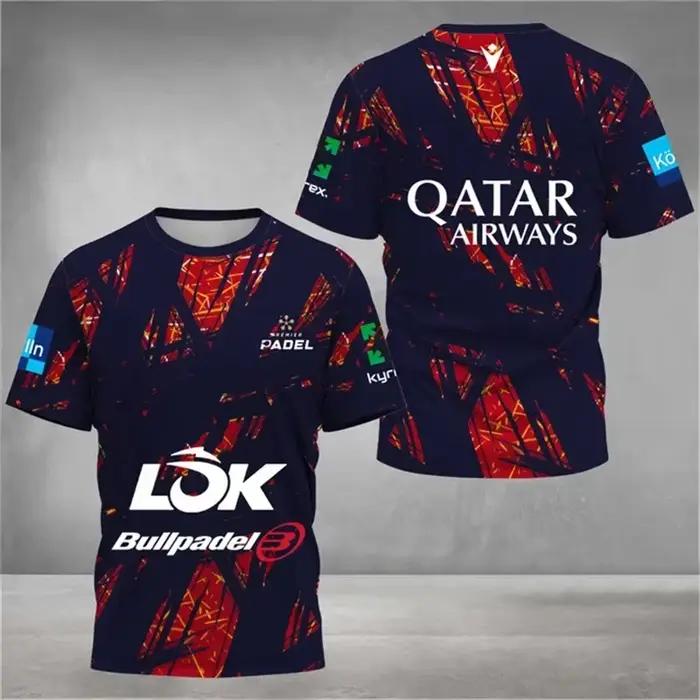 Nouveau T-shirt de tennis pour homme à séchage rapide, vêtement de padel ample d'été, T-shirts de badminton et de course en plein air, haut de sport à manches courtes