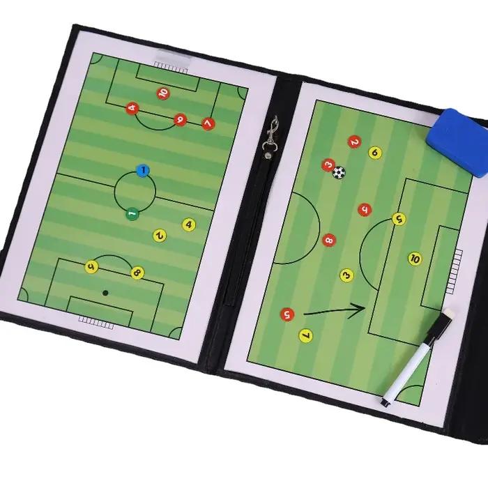 Tableau tactique magnétique en cuir PU pour entraîneur sportif tactiques football basketball volley-ball occasionnels