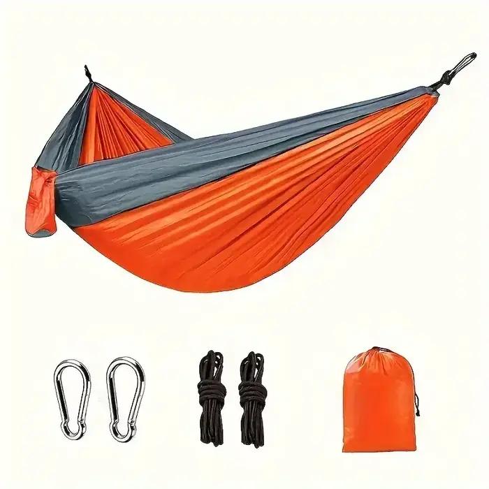 Hamac pour Camping Hamacs Équipement pour l'extérieur Sac à dos Survie ou Voyage Portable Léger Parachute Nylon