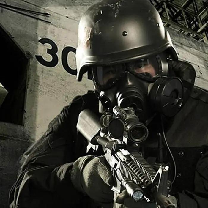 Masque à gaz tactique M04 crâne factice avec ventilateur pour airsoft paintball chasse cosplay protection
