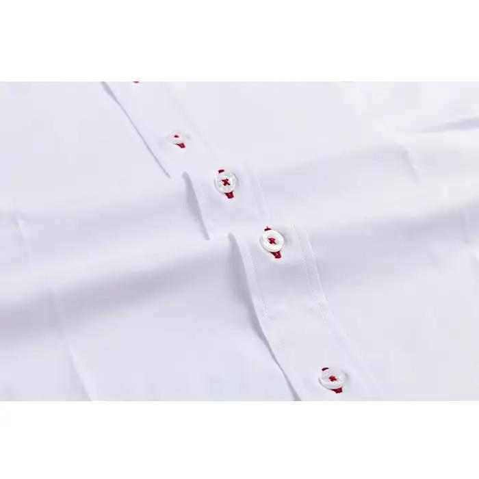 CHCH 2024 nouvelle mode 100% coton à manches longues chemise solide coupe ajustée mâle Social décont