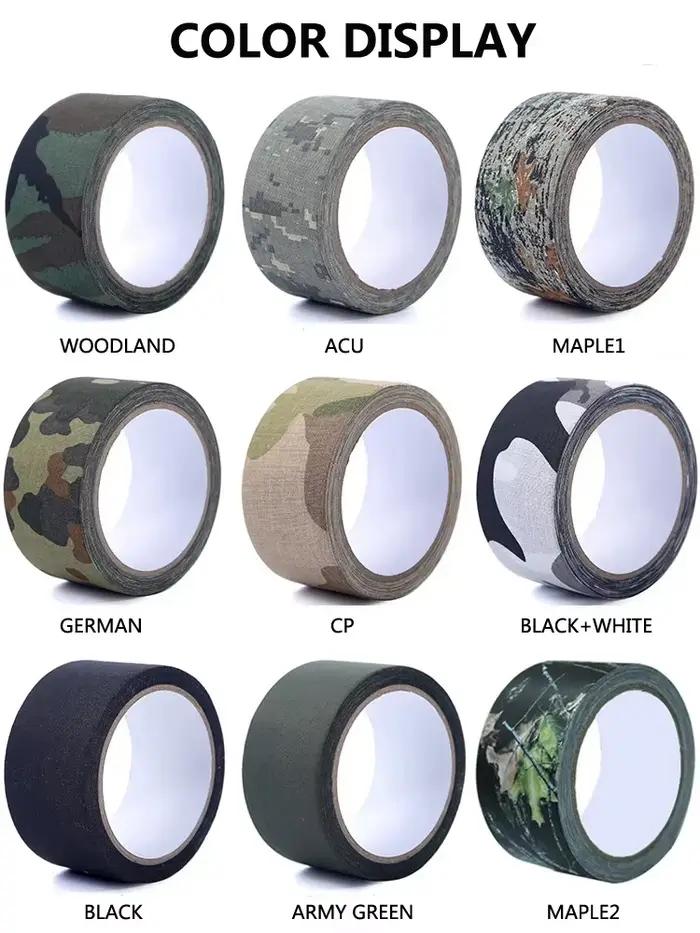 5M/10M Multi-functional Camo Tape Self-adhesive Camouflage Hunting Paintball Air