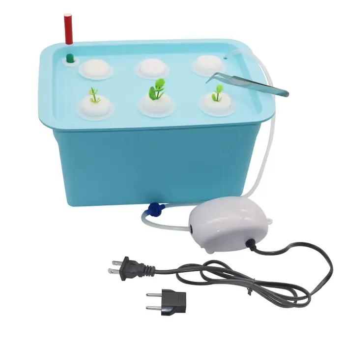 1 ensemble de système hydroponique pour plantes à 6 trous, boîte de jardin intérieure, Kit de croiss