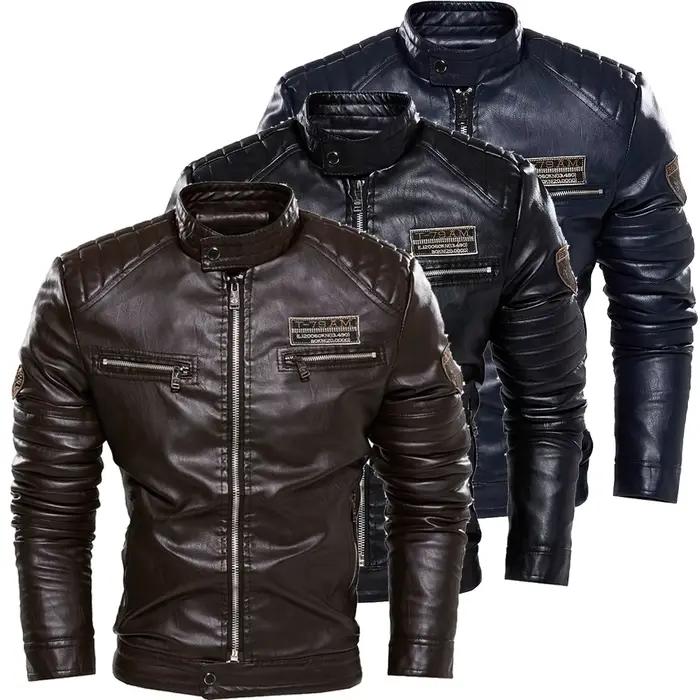 Veste de moto en cuir OupilLeather pour hommes