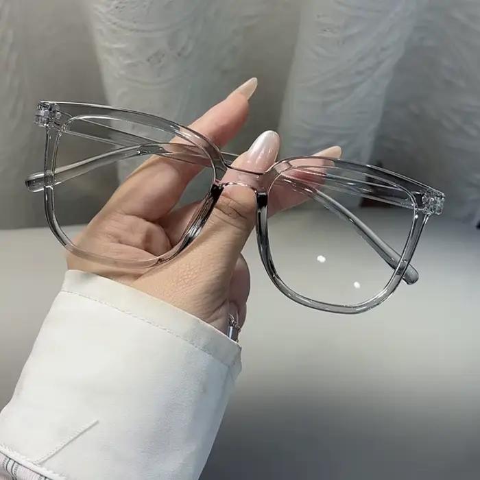 Lunettes anti-lumière bleue rétro pour femmes - Monture plate finie pour randonnée et camping - 1/2/3 paires