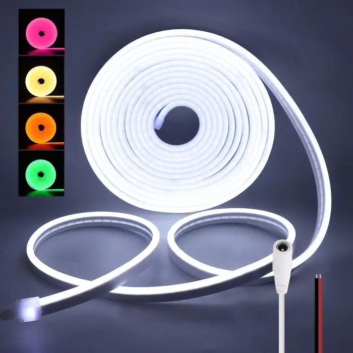 Bande LED 12V 2835 néon signe 120LED s/M IP67 étanche Flexible Silicone néon corde lumières blanc ch